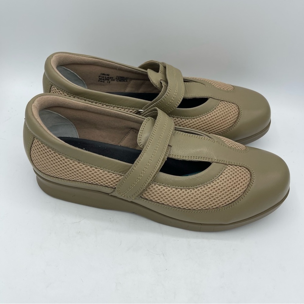 DREW Womens 10.5M  Beige Mary Jane Casual Loafers Diabetic Shoes Tan Taupe